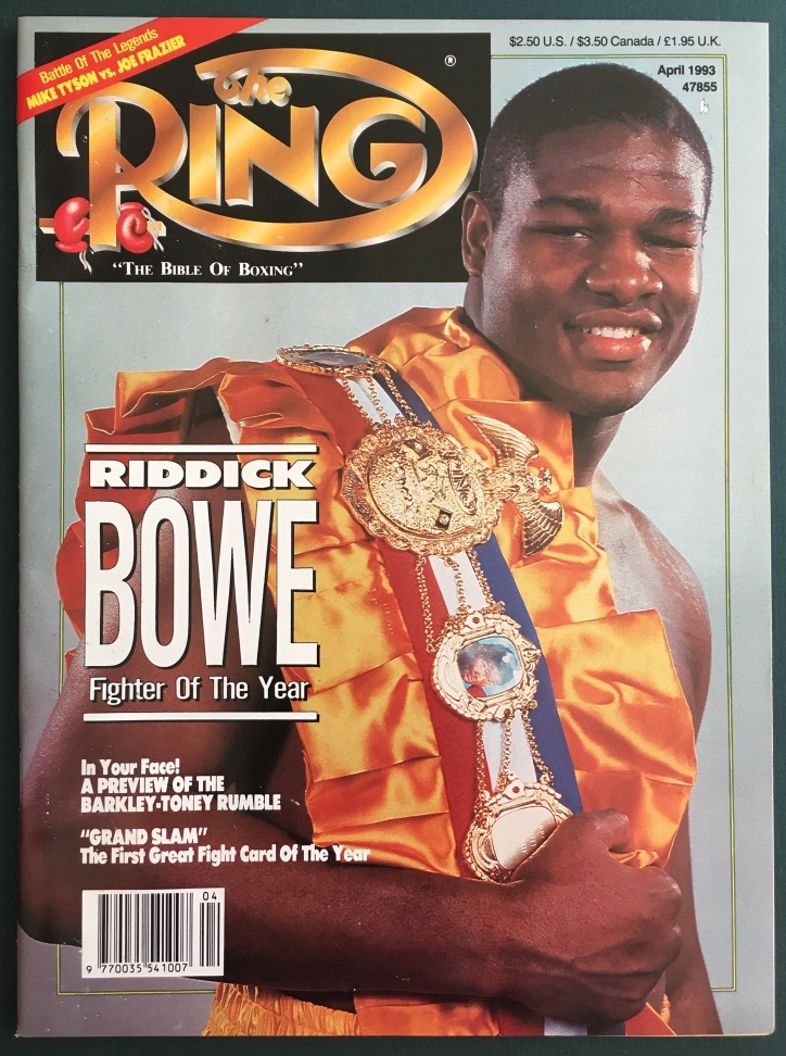 1993 April The Ring Magazine Riddick Bowe "Fighter Of The Year"
