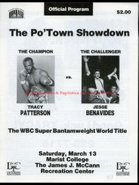 1993 TRACY HARRIS PATTERSON vs JESSE BENAVIDES Boxing Program BANTAMWEIGHT TITLE Marist College