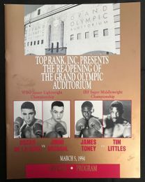 1994 OSCAR DE LA HOYA vs JIMMI BREDAHL On-Site Boxing Program JAMES TONEY vs TIM LITTLES Olympic Auditorium, Los Angeles