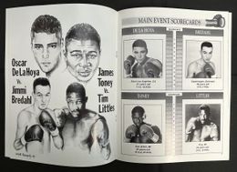 1994 OSCAR DE LA HOYA vs JIMMI BREDAHL On-Site Boxing Program JAMES TONEY vs TIM LITTLES Olympic Auditorium, Los Angeles 1994 OSCAR DE LA HOYA vs JIMMI BREDAHL On-Site Boxing Program JAMES TONEY vs TIM LITTLES Olympic Auditorium, Los Angeles