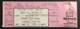 1995 ANTHONY HEMBRICK vs RUDY NIX Onsite Boxing Ticket ATLANTIC CITY, NEW JERSEY