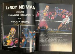 1995 EVANDER HOLYFIELD vs RIDDICK BOWE III (Double Signed by LEROY NEIMAN inside) On-Site Boxing Program LAS VEGAS, NEVADA Marco Antonio Barrera vs Eddie Croft 1995 EVANDER HOLYFIELD vs RIDDICK BOWE III (Double Signed by LEROY NEIMAN inside) On-Site Boxing Program LAS VEGAS, NEVADA Marco Antonio Barrera vs Eddie Croft
