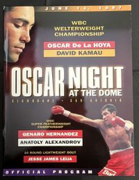 1997 OSCAR DE LA HOYA vs DAVID KAMAU On-Site Boxing Program FLOYD MAYWEATHER JR. 8th Pro Bout SAN ANTONIO, TEXAS, ALAMODOME