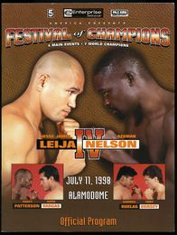 1998 Boxing JESSE JAMES LEIJA vs AZUMAH NELSON IV Boxing Program SAN ANTONIO, TX