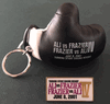 2001 Laila Ali vs. Jacqui Frazier-Lyde Onsite Boxing Souvenirs - Pinback and Mini-Glove key ring
