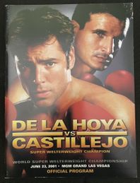 2001 OSCAR DE LA HOYA vs JAVIER CASTILLEJO On-Site Boxing Program LAS VEGAS, NV Super Welterweight Title