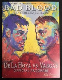 2002 OSCAR DE LA HOYA vs FERNANDO VARGAS On-Site Boxing Program w/Bout Sheet MIGUEL COTTO vs JOHN BROWN Mandalay Bay, Las Vegas, Nevada