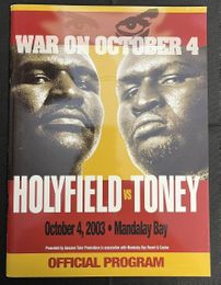 2003 EVANDER HOLYFIELD vs JAMES TONEY + DIEGO CORRALES vs JOEL CASAMAYOR On-Site Boxing Program LAS VEGAS, NEVADA