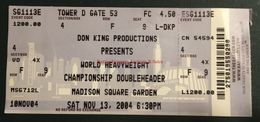 2004 EVANDER HOLYFIELD vs LARRY DONALD Onsite Boxing Ticket MSG, NEW YORK