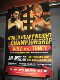 2004 JOHN RUIZ vs JAMES TONEY Vintage Boxing Fight Poster MSG, NEW YORK Heavyweight Title