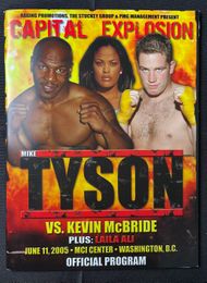 2005 MIKE TYSON vs KEVIN McBRIDE On-Site Boxing Program and 19x27 Poster LAILA ALI Washington D.C.