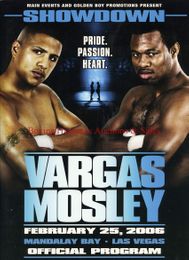 2006 FERNANDO VARGAS vs SHANE MOSLEY 1 Boxing Program LAS VEGAS, NEVADA