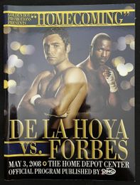 2008 OSCAR DE LA HOYA vs. STEVE FORBES On-Site Boxing Program HOME DEPOT CENTER, CARSON, CALIFORNIA