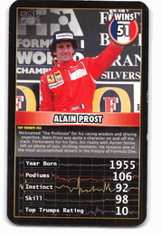 Alain Prost - 2016 Top Trumps "Grand Prix Heroes" Formula 1 Racing Card