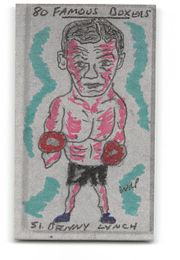 Benny Lynch  - 1991 Priddy Antiques - "80 Famous Boxers" Hand-Coloured Test Card by W.R. Priddy