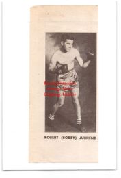 BOBBY JUHREND 1930's Lightweight CHICAGO, ILLINOIS Vintage Boxing Clipping