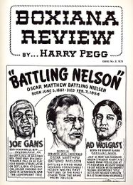 Boxiana Review #9 1973 - Battling Nelson, Joe Gans and Ad Wolgast on cover