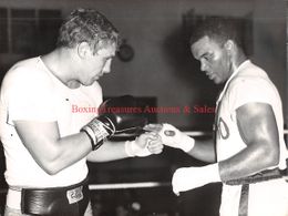 Boxing EDDIE MACHEN & BILLY WALKER Vintage Photograph SPARRING