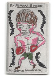Bruce Woodcock  - 1991 Priddy Antiques - "80 Famous Boxers" Hand-Coloured Test Card by W.R. Priddy