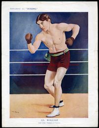 c. 1910 BOXING Color Supplement AD WOLGAST Lightweight Champion HOF'er