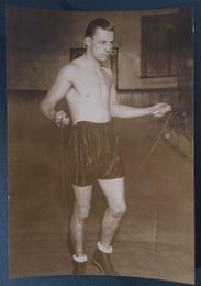 c. 1920s TOMMY GROGAN Vintage Boxing Photo LIGHTWEIGHT CONTENDER Omaha, Nebraska