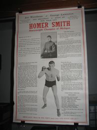 c. 1923 Boxing HOMER SMITH Promotional Poster HEAVYWEIGHT CONTENDER Michigan