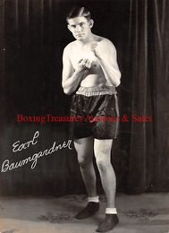 c. 1934 Boxing EARL BAUMGARDNER Vintage Photograph SACRAMENTO, CA Middleweight