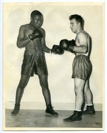 c. 1940's Boxing JIM WHITE vs. ANGELO Vintage Photograph 