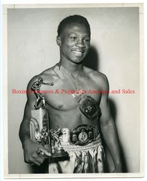 c. 1950 Boxing JOHN L. DAVIS Vintage Photo LIGHTWEIGHT CONTENDER Richmond, CA