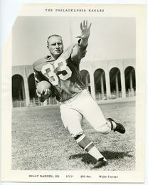 c. 1950s NFL Football BILLY RAY BARNES Vintage Photograph PHILADELPHIA EAGLES 
