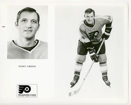 c. 1970-73 NHL Hockey BARRY ASHBEE Vintage Photograph PHILADELPHIA FLYERS 
