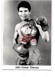c. 1980s JULIO CESAR CHAVEZ Vintage Boxing Photograph #2A CHAMPION HOF'er