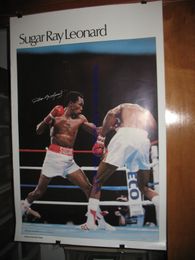 c. 1981 SUGAR RAY LEONARD Boxing Poster SPORTS ILLUSTRATED Thomas Hearns