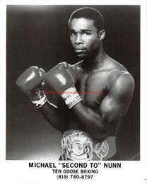 c. 1989 Boxing MICHAEL NUNN Vintage Boxing Photograph MIDDLEWEIGHT CHAMPION