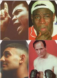 c. 1997 Question of Sport "Famous Sporting Faces" Complete Sub-set (4) of Boxing Cards - Muhammad Ali, Prince Naseem Hamed ++