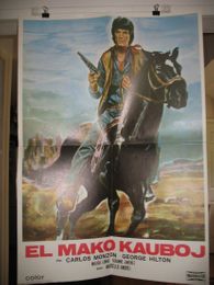 Carlos Monzon stars in "Macho Killers" - c. 1977 Vintage Movie Poster - Spaghetti Western