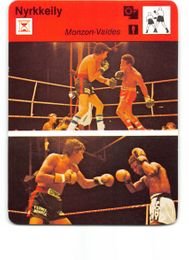 Carlos Monzon vs. Rodrigo Valdes -  1979 Sportscaster Boxing Card - Finland Version "Nyrkkeily"