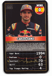 Carlos Sainz - 2016 Top Trumps "Grand Prix Heroes" Formula 1 Racing Card