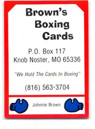 Checklist (Header Card) 1985 Brown's Boxing Card