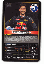 Daniel Ricciardo - 2016 Top Trumps "Grand Prix Heroes" Formula 1 Racing Card
