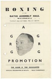 Darkie Hughes vs. Del Willis - On-site Program - October 26, 1954