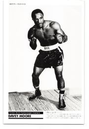 DAVEY MOORE (Featherweight) c. 1992 Japan World Boxing Card Photo Premium #124