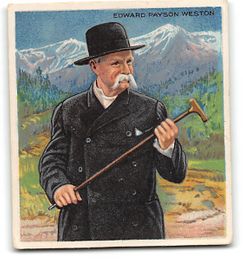 Edward Payson Weston - T-218 Sports Tobacco Card Mecca Factory No. 649