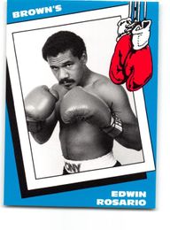 Edwin Rosario 1990 Brown's Boxing Card