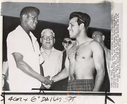 Emile Griffith vs. Ralph Dupas weigh-in - 1962 Vintage Boxing Photograph