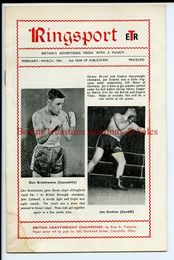 February 1961 RINGSPORT Welsh Boxing Magazine DON BRAITHWAITE, JOE ERSKINE
