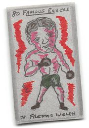 Freddie Welsh  - 1991 Priddy Antiques - "80 Famous Boxers" Hand-Coloured Test Card by W.R. Priddy