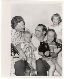 Gene Fullmer and Family - 1963 Vintage Boxing Photograph