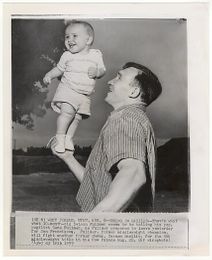 Gene Fullmer & son DeLaun - Vintage Photo - 1959