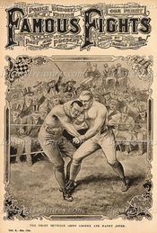 "Gipsy" Jack Cooper vs. Harry Jones "The Sailor Boy" - Bare-Knuckle Boxing Archive Print - c. 1833